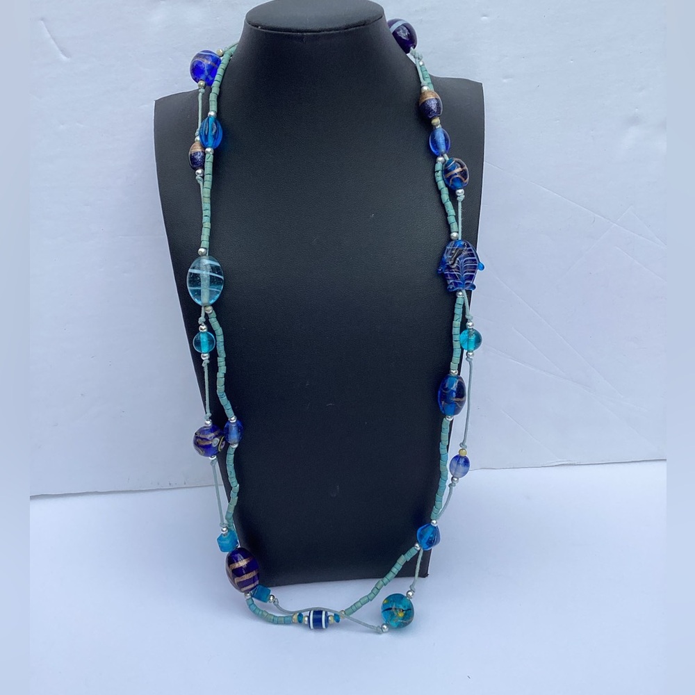 Glass beaded necklace